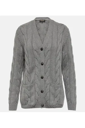 Loro Piana Napier cable-knit cashmere cardigan