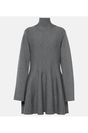 Khaite Clarice turtleneck wool-blend minidress