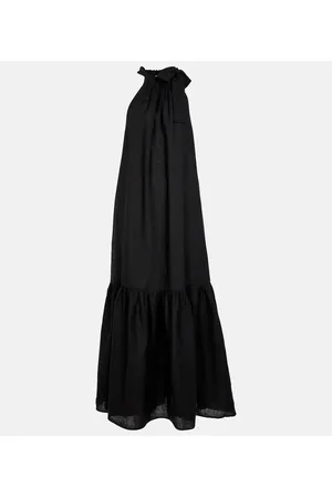 ASCENO Ibiza linen maxi dress