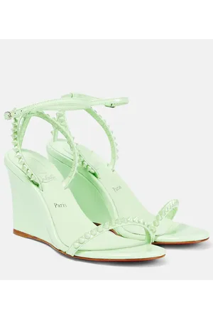 Christian Louboutin So Me 85 leather wedge sandals