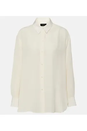 NILI LOTAN Julien oversized silk shirt