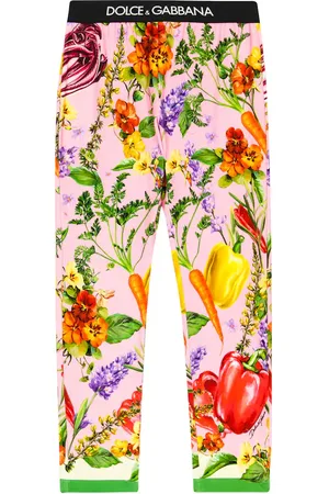 Dolce & Gabbana Printed cotton-blend leggings