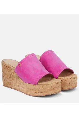 Gianvito Rossi Suede wedge mules