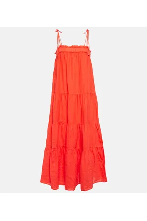 Velvet Charlie tiered linen maxi dress