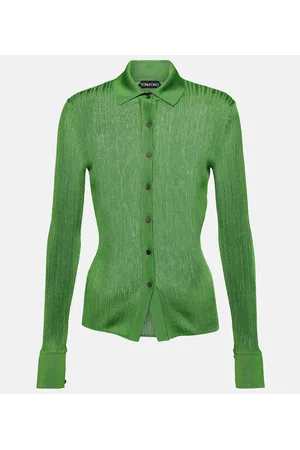 Tom Ford Metallic ribbed-knit shirt