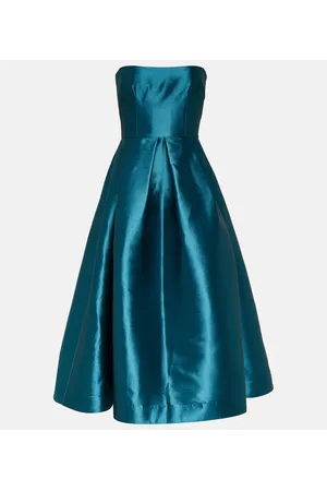 ALEX PERRY Strapless faille midi dress