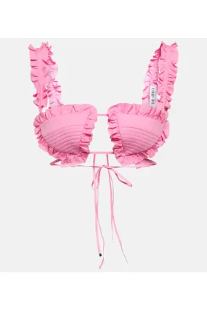 The Attico Glory ruffled cotton bra top