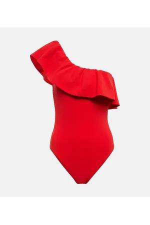 Karla Colletto Ruffle-trimmed one-shoulder swimsuit