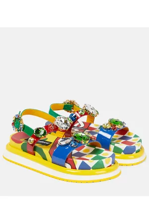 Dolce & Gabbana Day Love embellished leather sandals
