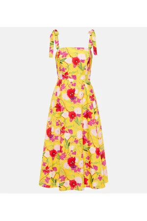 Carolina Herrera Floral cotton midi dress
