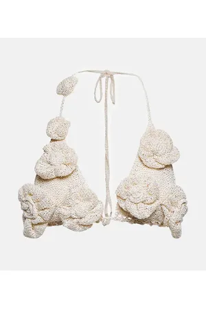 MAGDA BUTRYM Floral crochet bra top