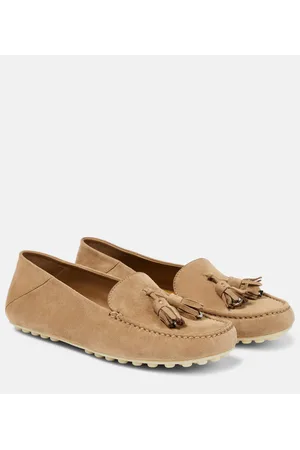 Loro Piana Dot Sole suede moccasins