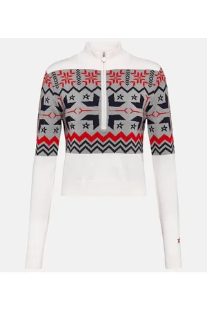 Perfect Moment Nordic intarsia wool half-zip sweater
