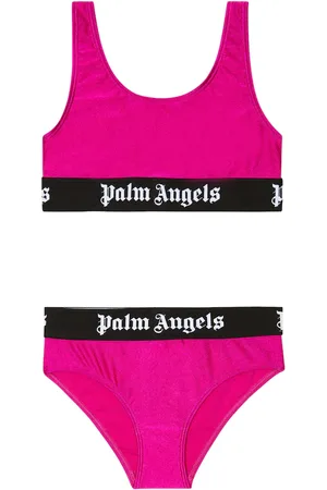 Palm Angels Logo metallic bikini