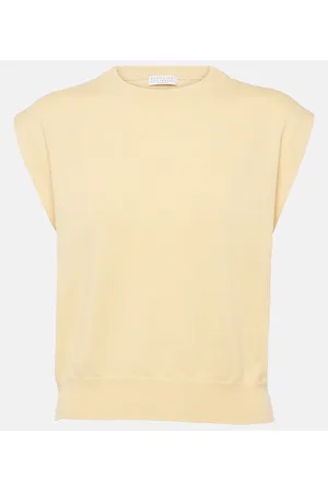 Brunello Cucinelli Ribbed-knit cashmere top