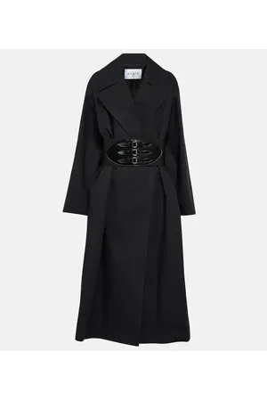 Alaïa AlaÃ¯a Belted cotton-blend coat