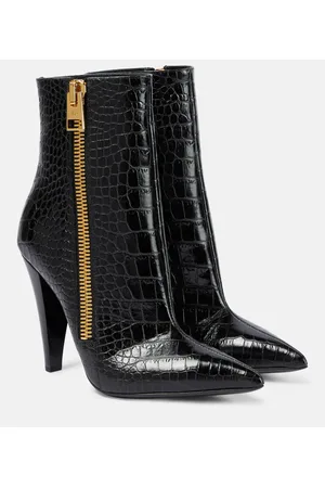 Tom Ford Croc-effect leather ankle boots