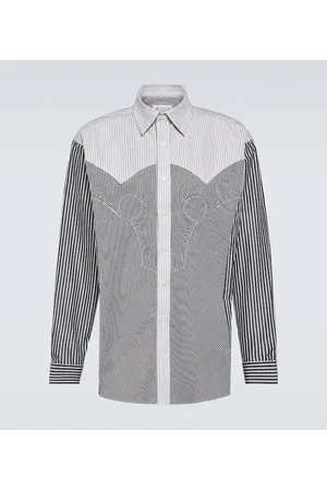 Maison Margiela Striped cotton-blend shirt
