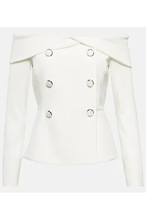 Max Mara Bridal off-shoulder cady blazer