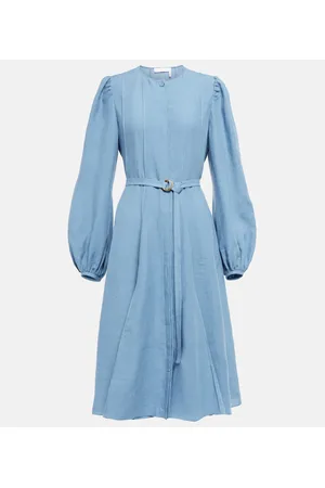 Chloé ChloÃ© Belted linen midi dress
