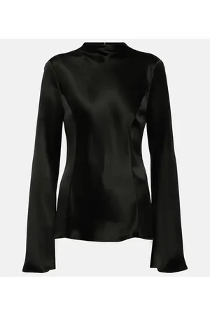GABRIELA HEARST Delwyn silk satin turtleneck top
