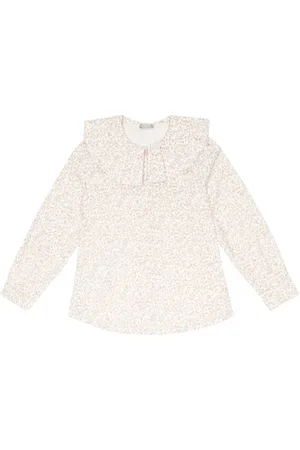 Il gufo Floral cotton blouse