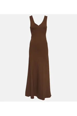 ASCENO Bordeaux slip dress