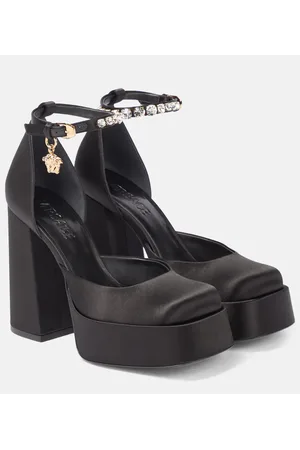 VERSACE Medusa Aevitas satin platform pumps