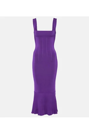 GALVAN Atalanta ruffled midi dress