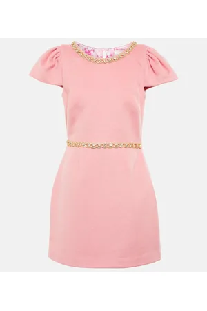 LOVESHACKFANCY Toinette wool-blend minidress