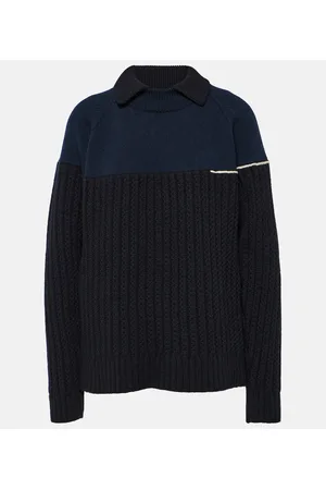 Victoria Beckham Double-collar wool sweater