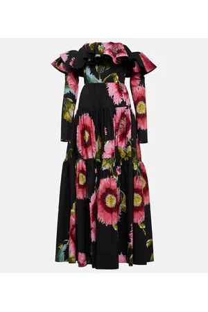 Giambattista Valli Off-shoulder floral cotton maxi dress