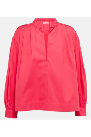 CO V-neck tton blouse