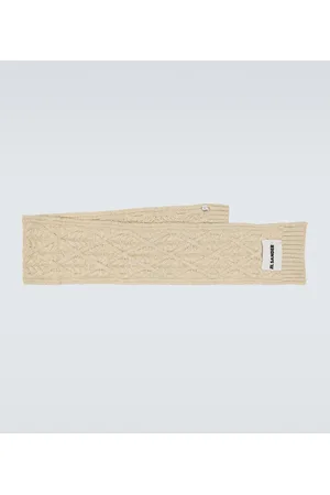 Jil Sander Cable-knit wool scarf