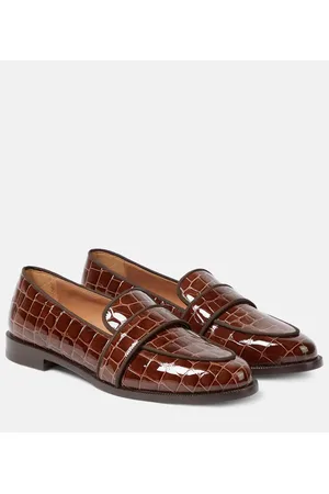 Aquazzura Martin croc-effect leather loafers