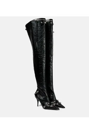 Balenciaga Cagole leather over-the-knee boots
