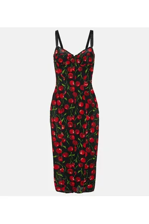 Dolce & Gabbana Cherry bustier midi dress