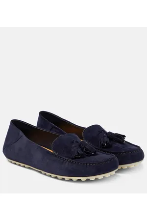 Loro Piana Dot Sole suede moccasins