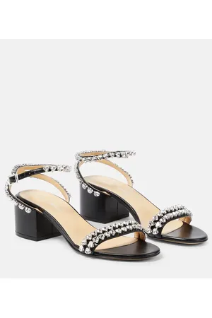 Mach & Mach Audrey 55 crystal-embellished leather sandals