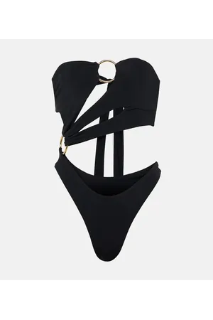 Louisa Ballou Strapless cutout swimsuit