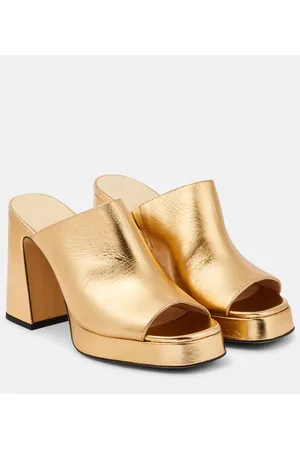 Souliers Martinez Alba 90 platform leather mules