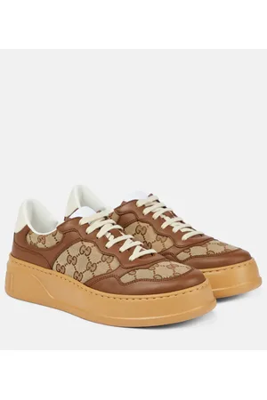 Gucci GG Canvas leather-trimmed sneakers