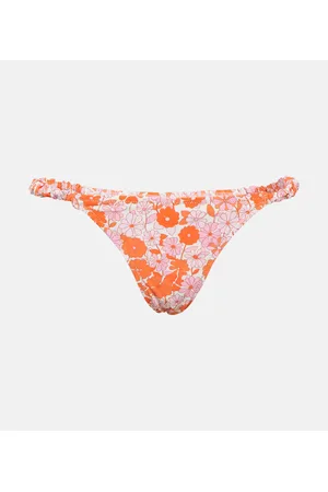Reina Olga Scrunchie low-rise bikini bottoms