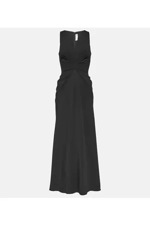 Victoria Beckham Gathered asymmetric maxi dress
