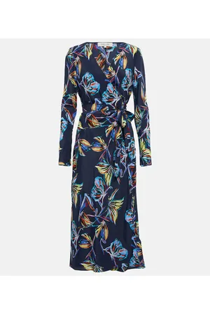 Diane von Furstenberg Tilly printed silk-blend midi wrap dress