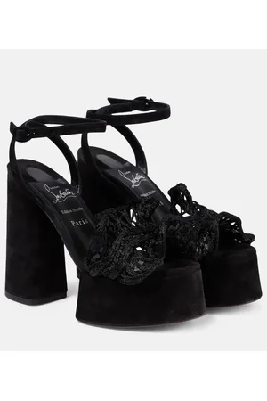 Christian Louboutin Deia Frou Alta macramÃ© sandals