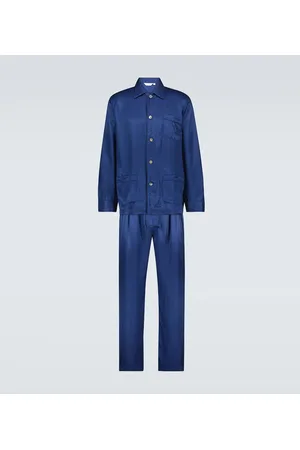 DEREK ROSE Woburn striped silk pajama set