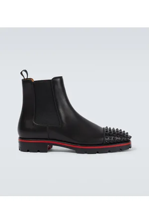 Christian Louboutin Melon Spikes leather Chelsea boots
