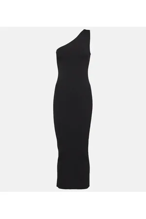 Totême Ribbed-knit one-shoulder midi dress