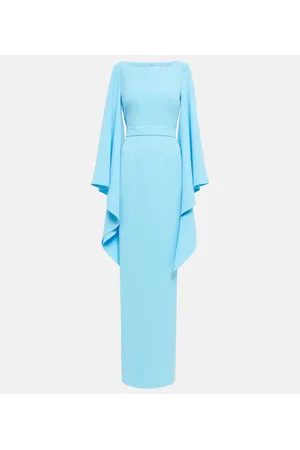 Safiyaa Boat N Flared belted maxi dress